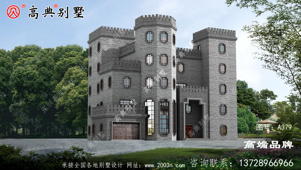 宽阔的中式城堡别墅，满足你对大空间住宅的幻想，真是气派啊。 - 别墅设计图纸及效果图大全 