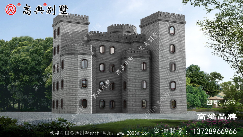 宽阔的中式城堡别墅，满足你对大空间住宅的幻想，真是气派啊。 - 别墅设计图纸及效果图大全 