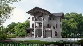 东南亚风格三层别墅设计图