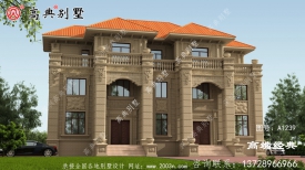 双拼别墅这样设计，整体更加美观灵动