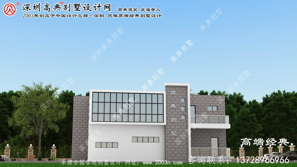 科尔沁左翼中旗农村平顶别墅设计图纸