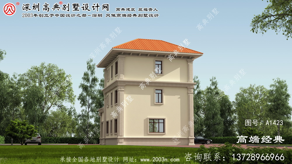 阳西县三层简欧别墅设计图