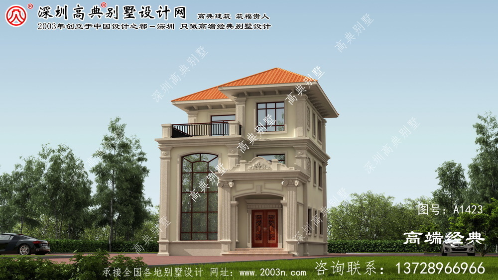阳西县三层简欧别墅设计图
