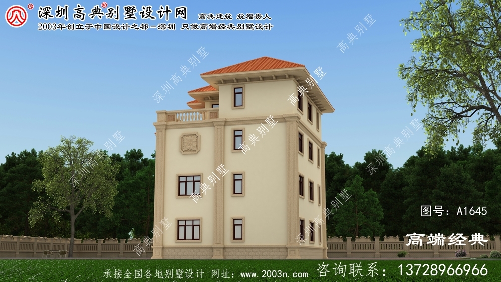 雁峰区简约、美观、时尚的欧式四层别墅。