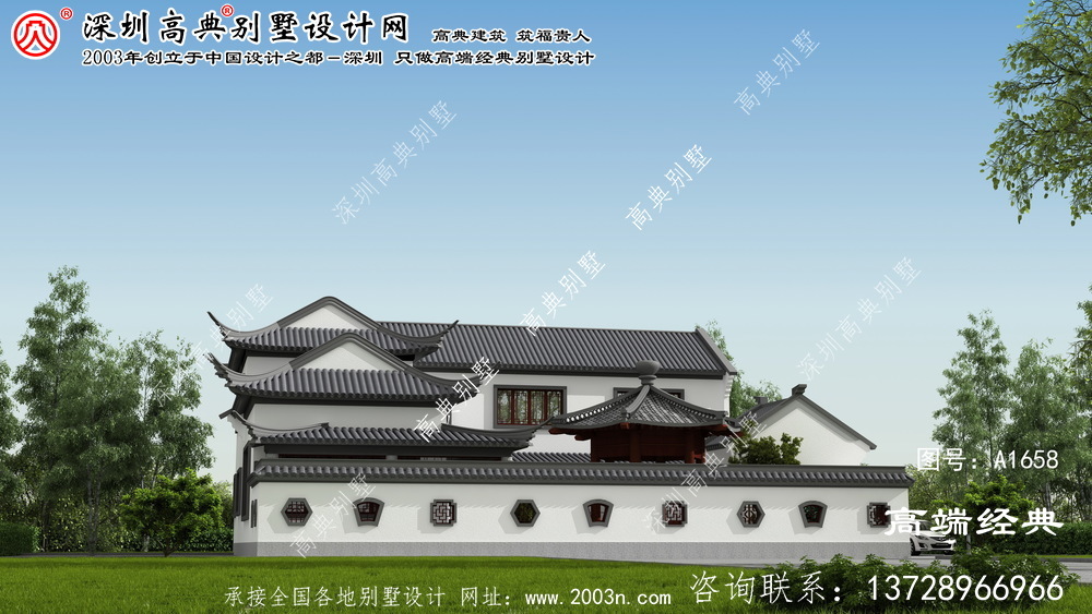 新宁县经典型中式别墅，优雅空间