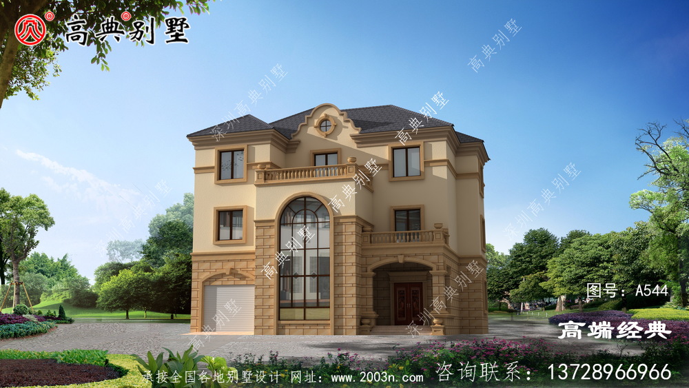 龙井市200平米农村三层别墅设计图