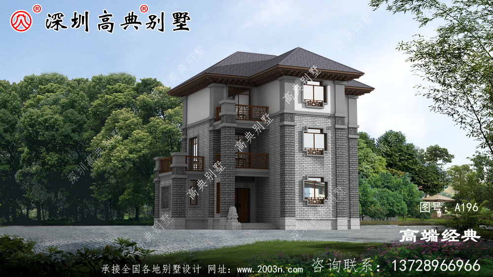 农村三层35万自建房图，不用借钱都能盖，建好后羡慕倒一大片人