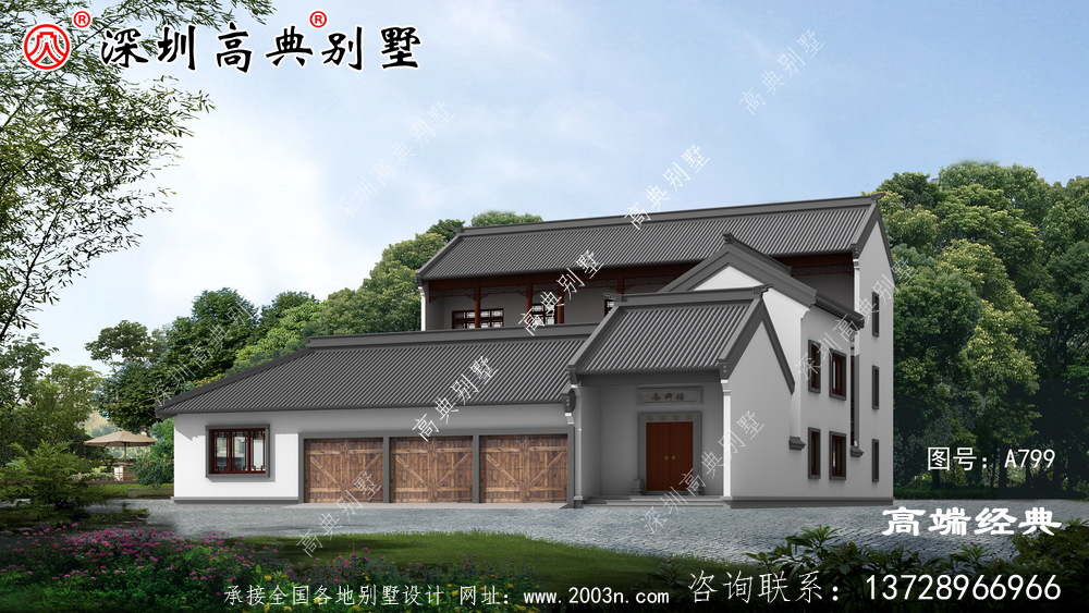 别墅设计图，建给父母做养老房正合适