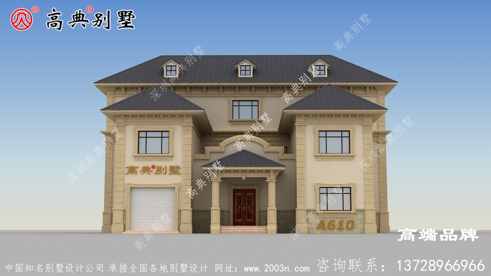 屋顶层次分明,坡度明显,给房屋增添了一丝高端 屋顶层次分明,坡度明显,给房屋增添了一丝高端