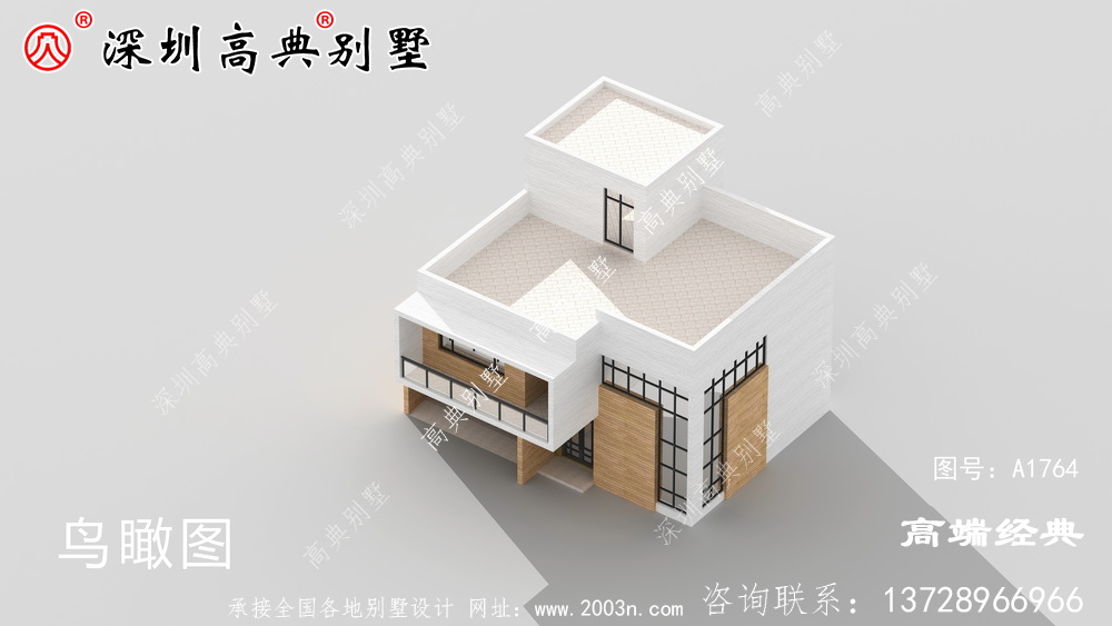 新颖带露台的别墅设计图，外观和布局来看都很满足农村的生活需求