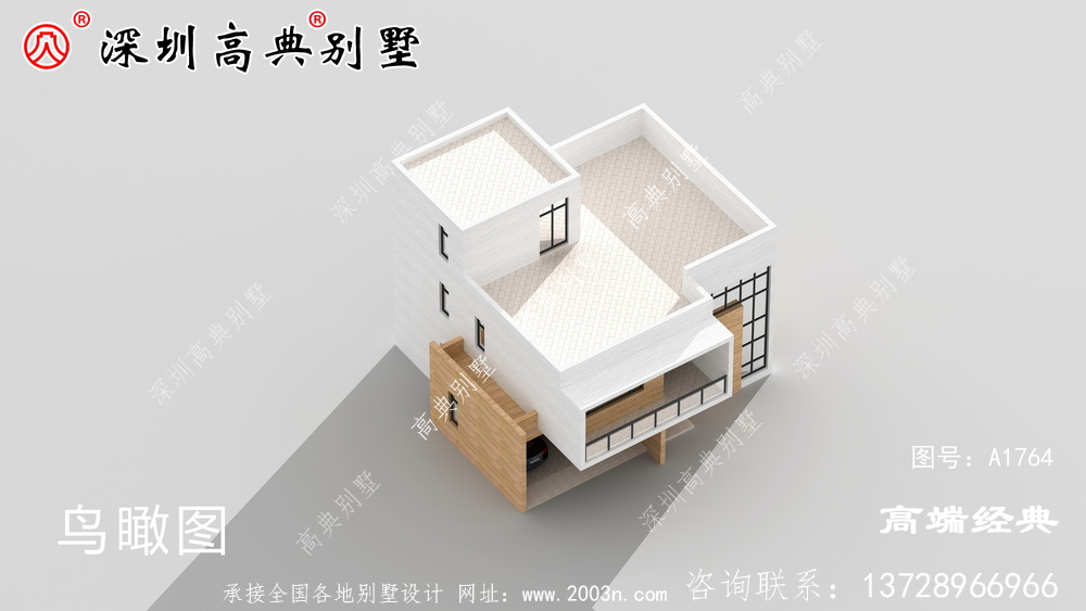 新颖带露台的别墅设计图，外观和布局来看都很满足农村的生活需求
