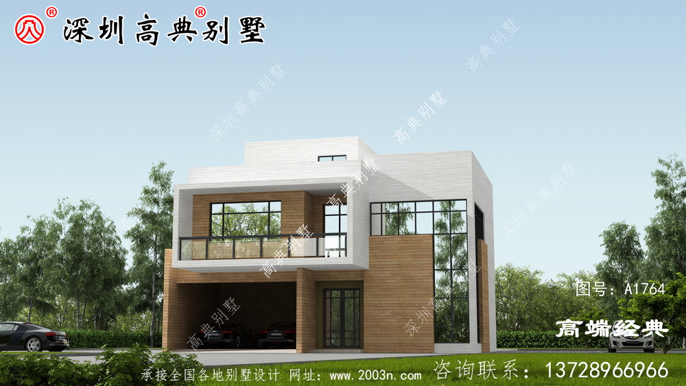 新颖带露台的别墅设计图，外观和布局来看都很满足农村的生活需求