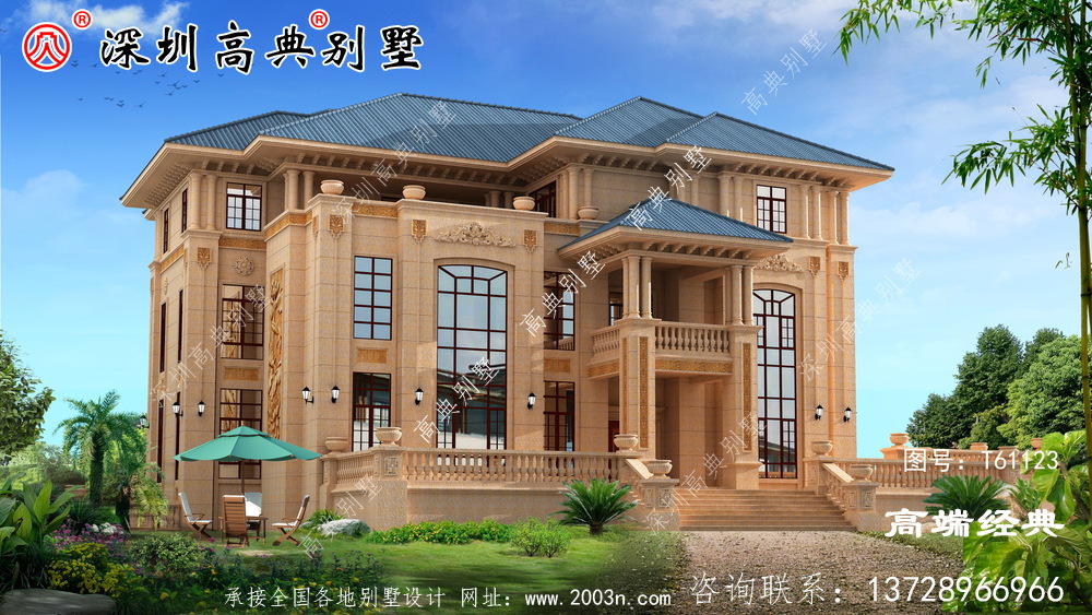 经典中式三层别墅自建房，外观古朴秀丽,村里人都羡慕