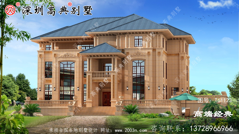 经典中式三层别墅自建房，外观古朴秀丽,村里人都羡慕
