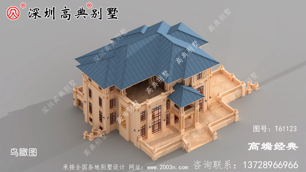 经典中式三层别墅自建房，外观古朴秀丽,村里人都羡慕