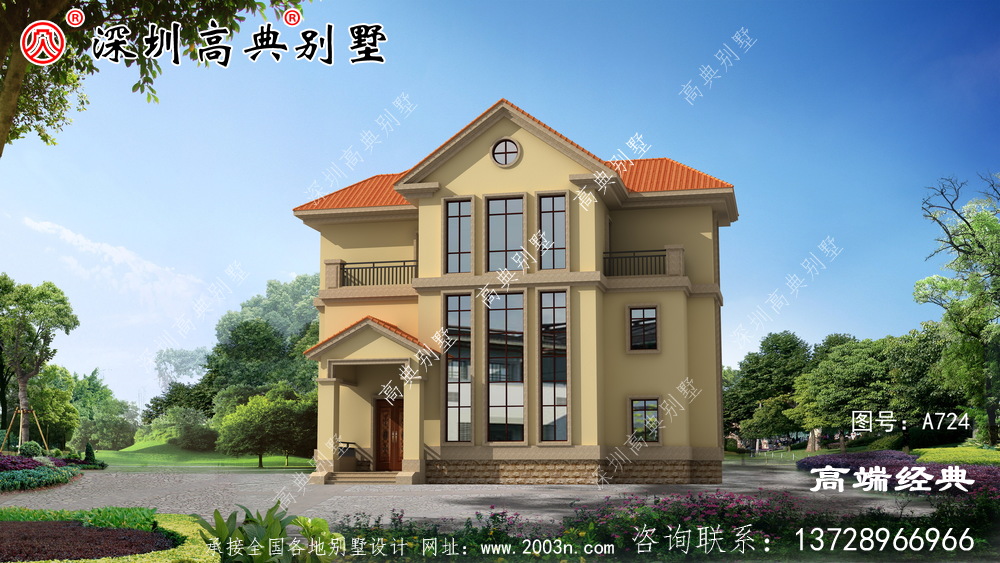 农村三层三间农村自建房外型图，农村房屋这样建，之后谁还去城市