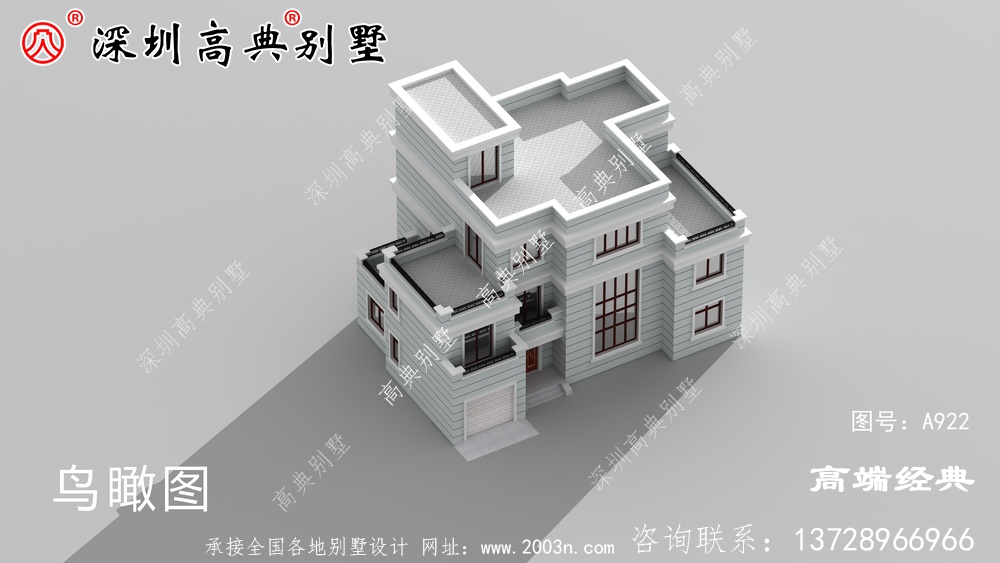 适合老家建的四层现代别墅,配色清新雅致