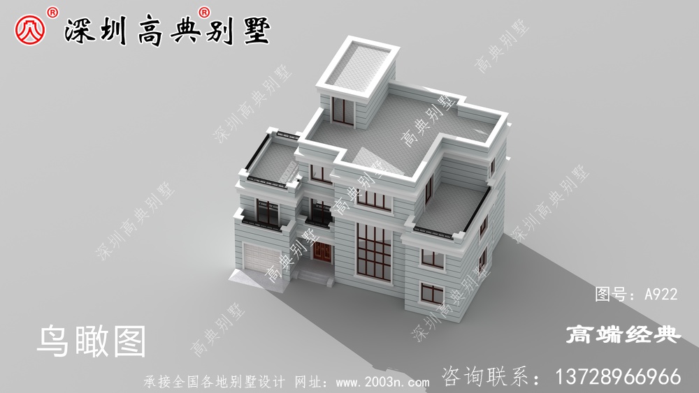 适合老家建的四层现代别墅,配色清新雅致