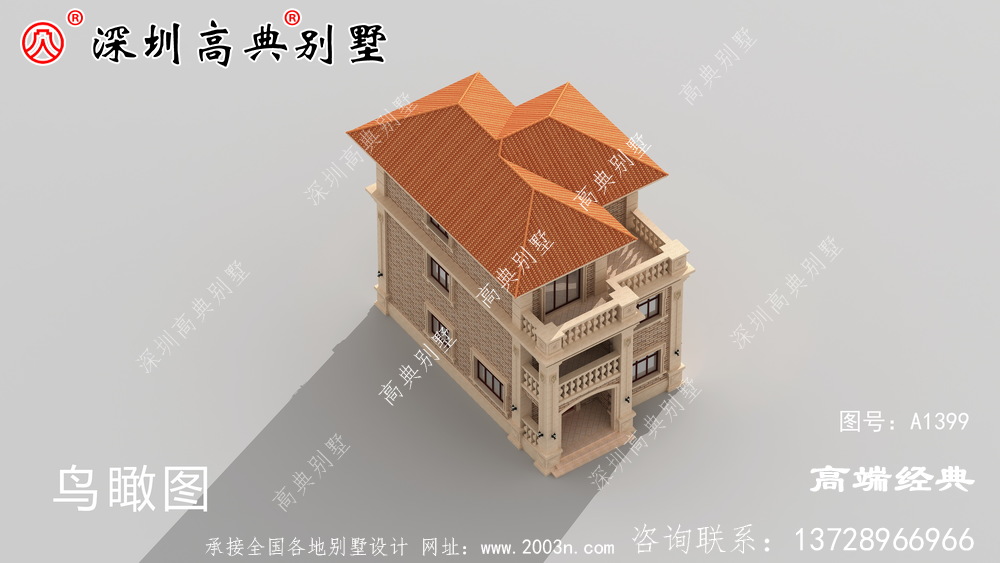 美丽欧式三层别墅,建一层为后代留下财富。