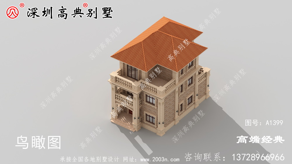 美丽欧式三层别墅,建一层为后代留下财富。
