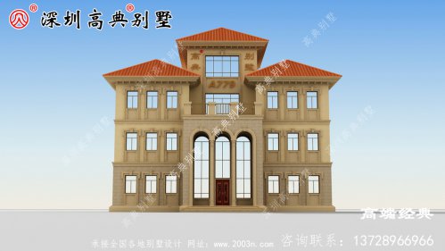 乡村三层半自建住宅设计图纸，户型多气派。