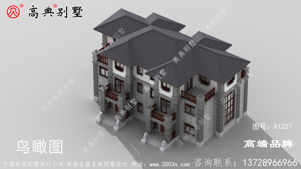兄弟和睦建中式双拼别墅，日子越过越红火
