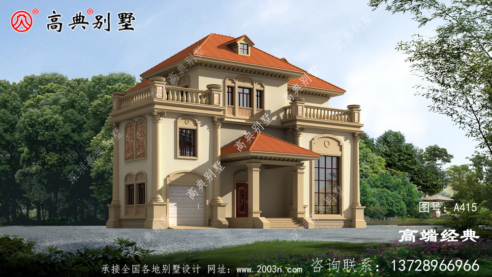 占地238平方米的复式三层户型,功能齐全丰富你的乡村生活