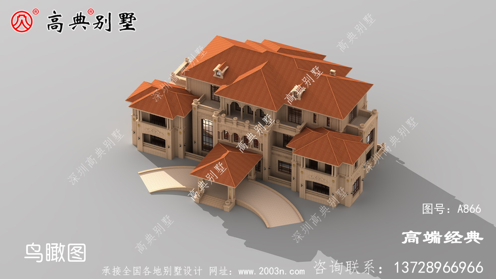欧式自建别墅，美观而不俗气，老家建房的不二选择。